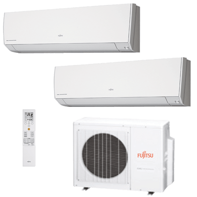 Ar Condicionado Bi Split Hi Wall 7000 + 9000 Btus Condensadora 14000 Btus 220v Quente e Frio ASBG07LMCA ASBG09LMCA AOBG14LAC2