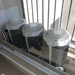 Instalação de Ar Condicionado ABC uma do lado da outra na sacada técnica fechada de vidro