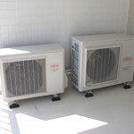 Instalação de Ar Condicionado no chão ou pé de borracha no canto da varanda