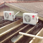 Desinstalação de Ar Condicionado em cima da garagem telhas brasilt
