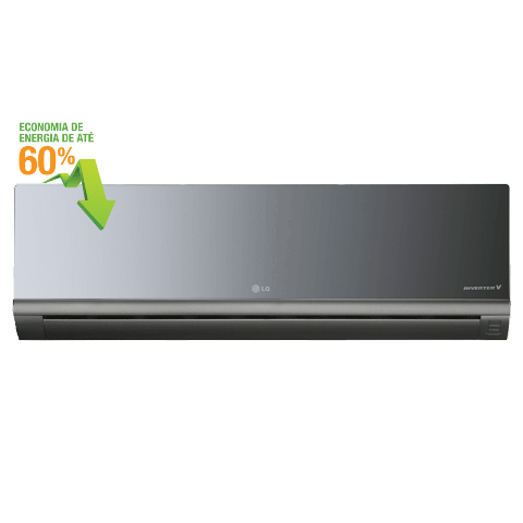 Evaporadora AAr Condicionado Split Hi Wall Libero Art Cool Inverter V LG 9000 Btus Frio 220v AS-Q092BRG2